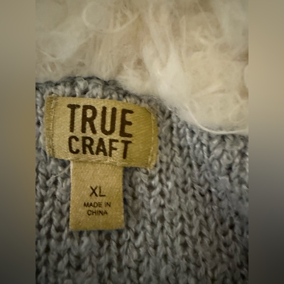 LOVE TRUE CRAFT FAUX LEATHER & FAUX FUR ASYMMETRICAL VEST GRAY SIZE: XL - Picture 5 of 6